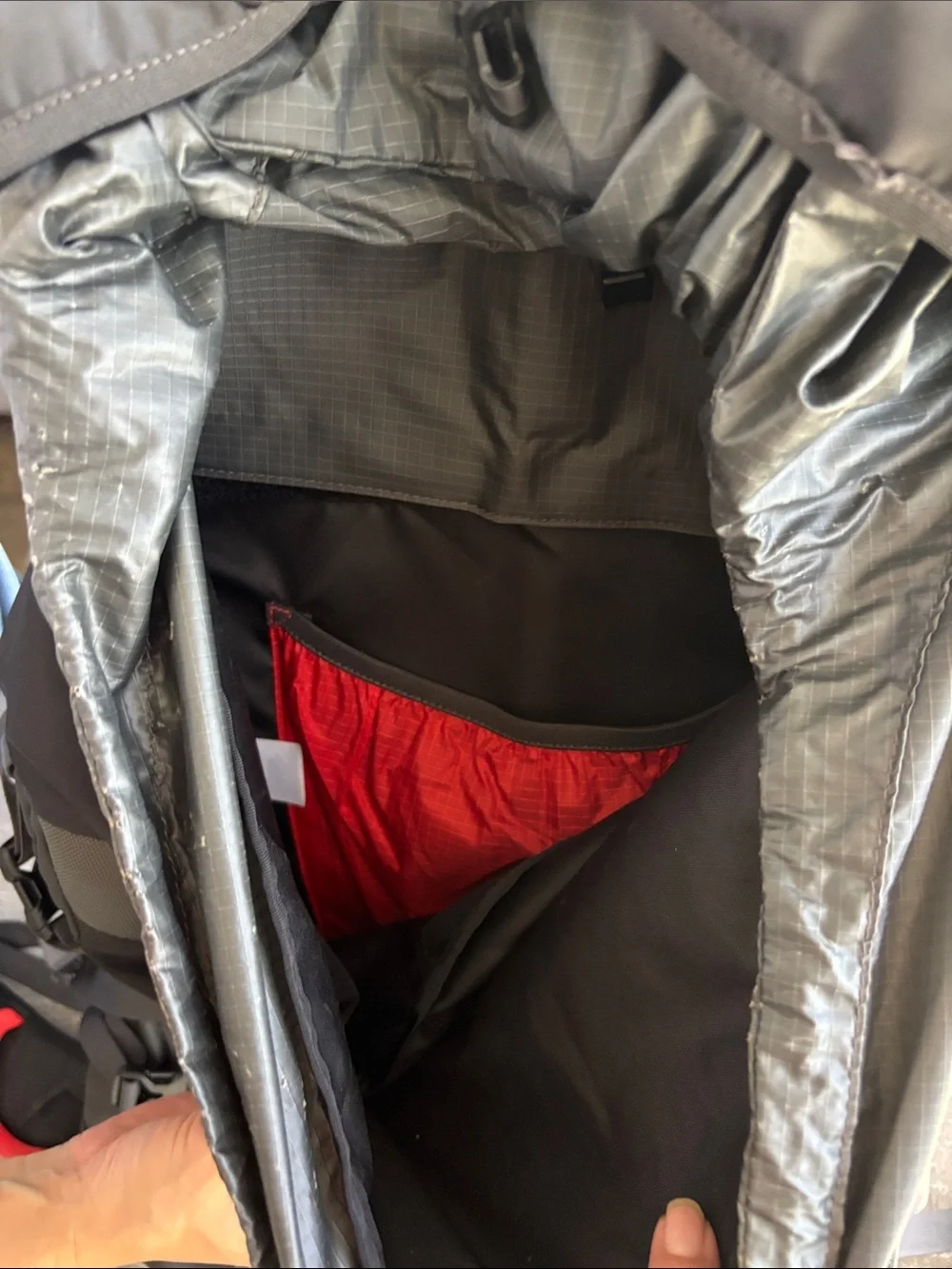 The North Face Black Backpack with Red Accents - Men's Hiking Pack